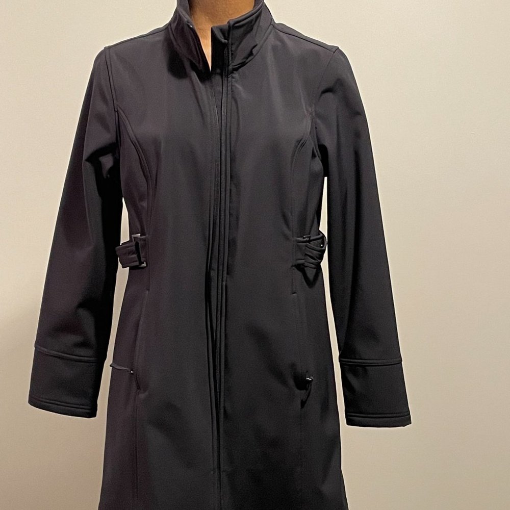 Alpinetek - trench coat -black color -size medium (10-12)